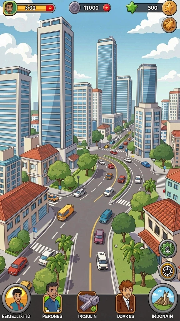 Tangkapan layar menunjukkan karakter utama dalam aksi.