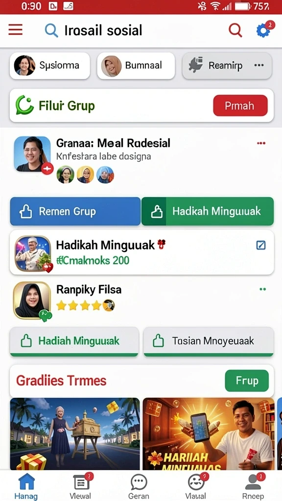 Tampilan antarmuka pengguna yang intuitif.