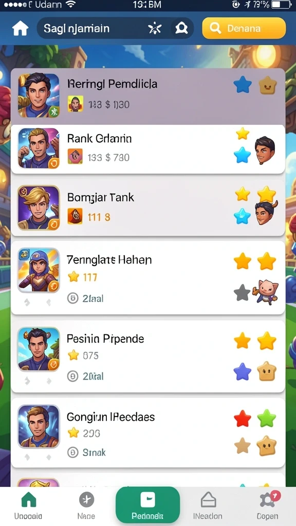Tampilan awal aplikasi PELUANG77 yang menarik.