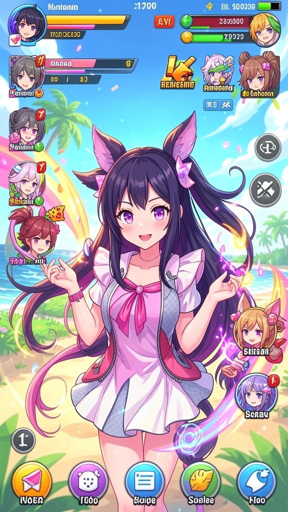 Screenshot 3: Berbagai karakter unik yang tersedia untuk dimainkan.