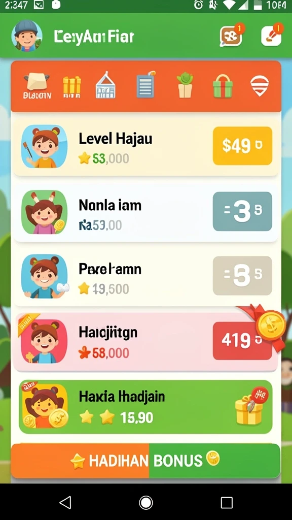 Tampilan antarmuka pengguna yang intuitif dan ramah.
