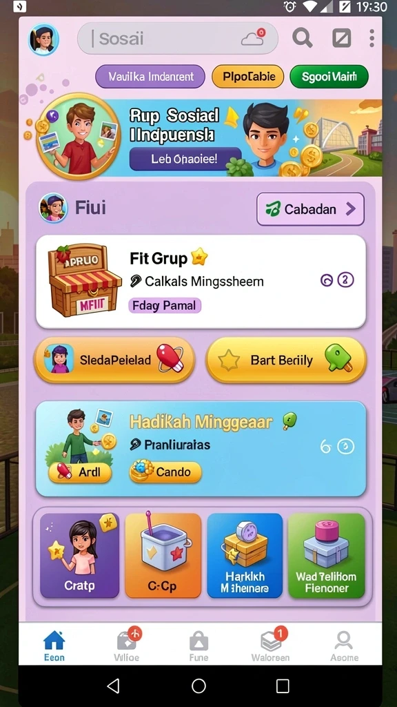 Fitur komunitas yang memungkinkan interaksi antar pemain.