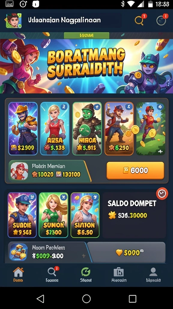 Tampilan permainan slot yang menarik dan penuh warna.